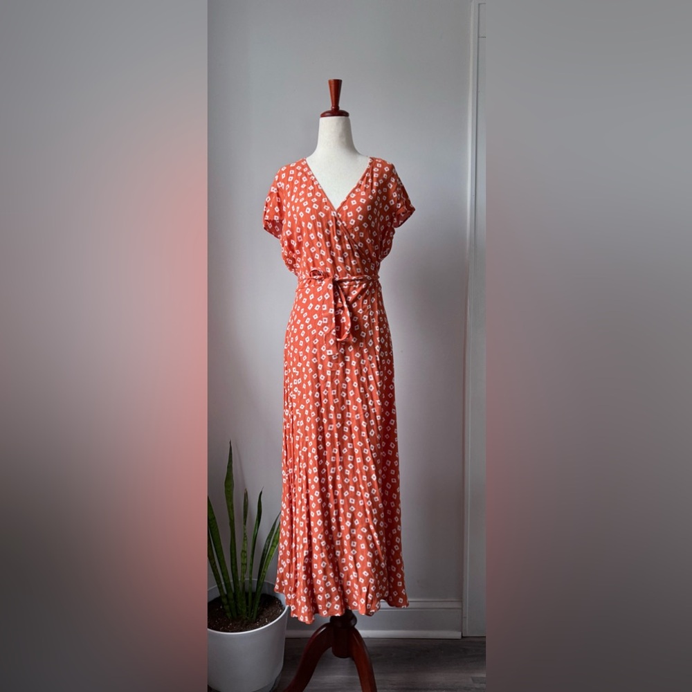 & other stories Floral Maxi Wrap Dress with Tie Waist Summer Feminine Flowly